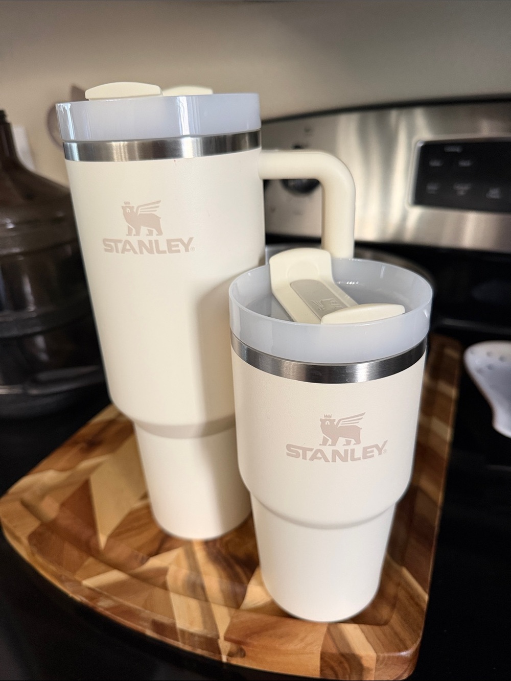 Stanley Cream Insulated Travel Mug and Tumbler Set
